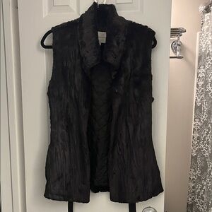 Banana Republic Dark Brown Faux Fur Vest Size L